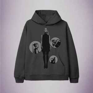 New Ariana Grande Eternal Sunshine Grey Bubbles Hoodie Medium